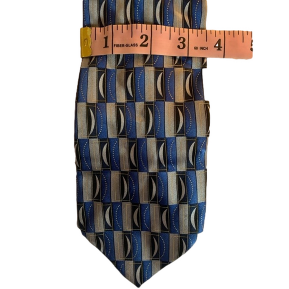 Stafford Blue & Gray Handmade Silk Men’s Tie - Picture 2 of 4